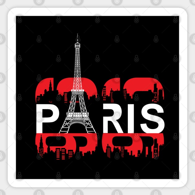 Eiffel tower Paris Sticker by Mako Design 